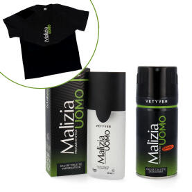 Malizia Uomo Vetyver EdT Parfum 50 ml, Deo 150 ml &...