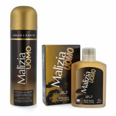 MALIZIA UOMO GOLD - aftershave Tonic Lotion + Shaving Foam