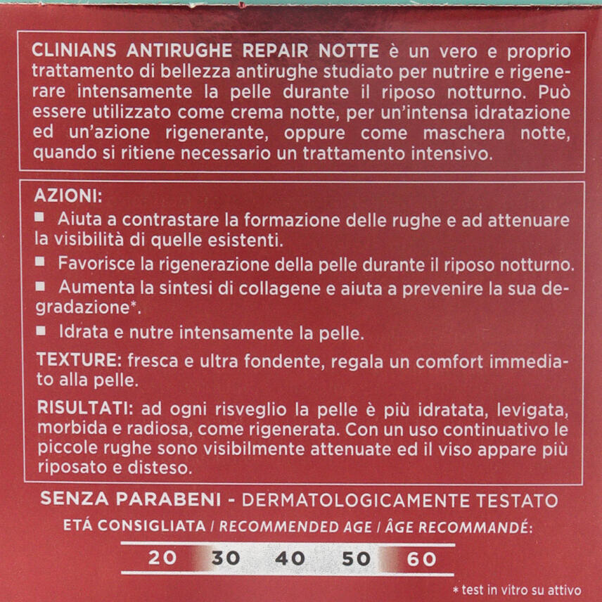 CLINIANS AntiFalten Gesichtscreme Granatapfel 50ml Nachtpflege