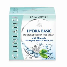 CLINIANS Hydra Basic Hydratisierende Gesichtscreme mit Teewasser 50ml für die Haut ab 20