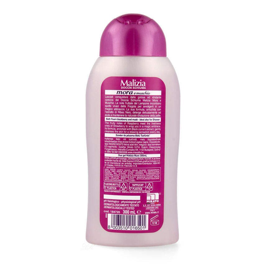 MALIZIA Musk &amp; Blackberry Shower Foam ENVELOPING 300 ml