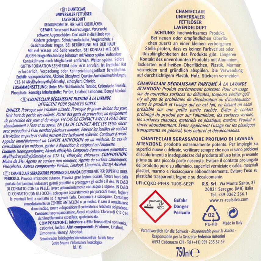 CHANTECLAIR  Lavendar Universal Grease Remover 750ml