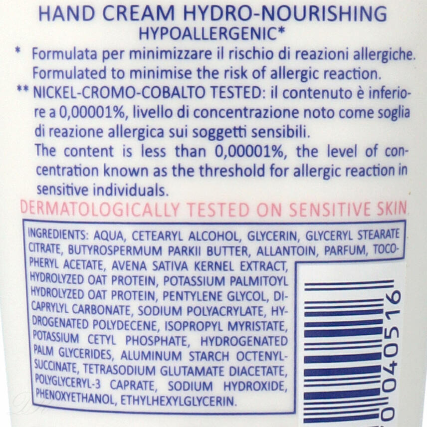 LEOCREMA Hydro-Nourishing Hand Cream Hypoallergenic with Vitamin E 75ml
