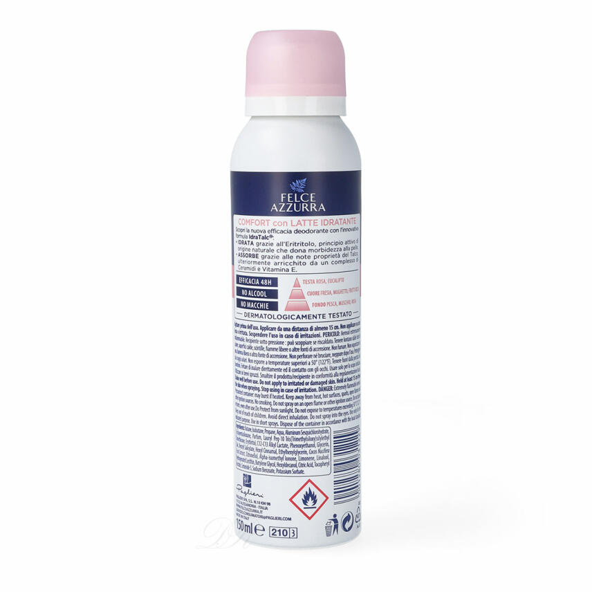 PAGLIERI Felce Azzurra deodorant idra Talc Comfort 150ml no alcohol