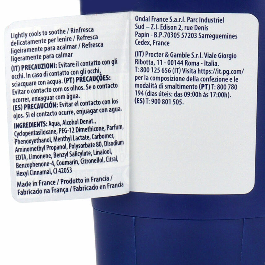 Gillette aftershave Gel for Sensitive Skin 75ml
