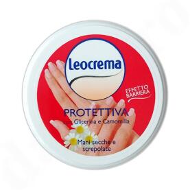 LEOCREMA Handcreme mit Kamille und Glycerin für trockene Hände 100 ml protektiv