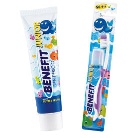 Benefit Junior Set children toothbrush soft + children toothpaste 50ml