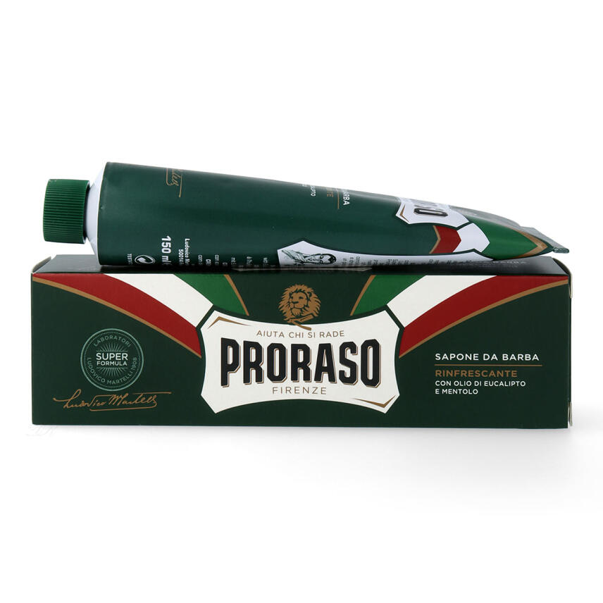 PRORASO Rasierseife Tube Eukalyptus&ouml;l und Menthol 6x 150ml