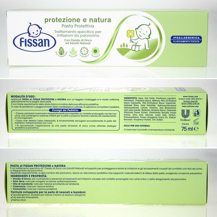 FISSAN Baby Hautpaste PASTA Protettiva Zinkoxid &amp; nat.Extrakten 75ml