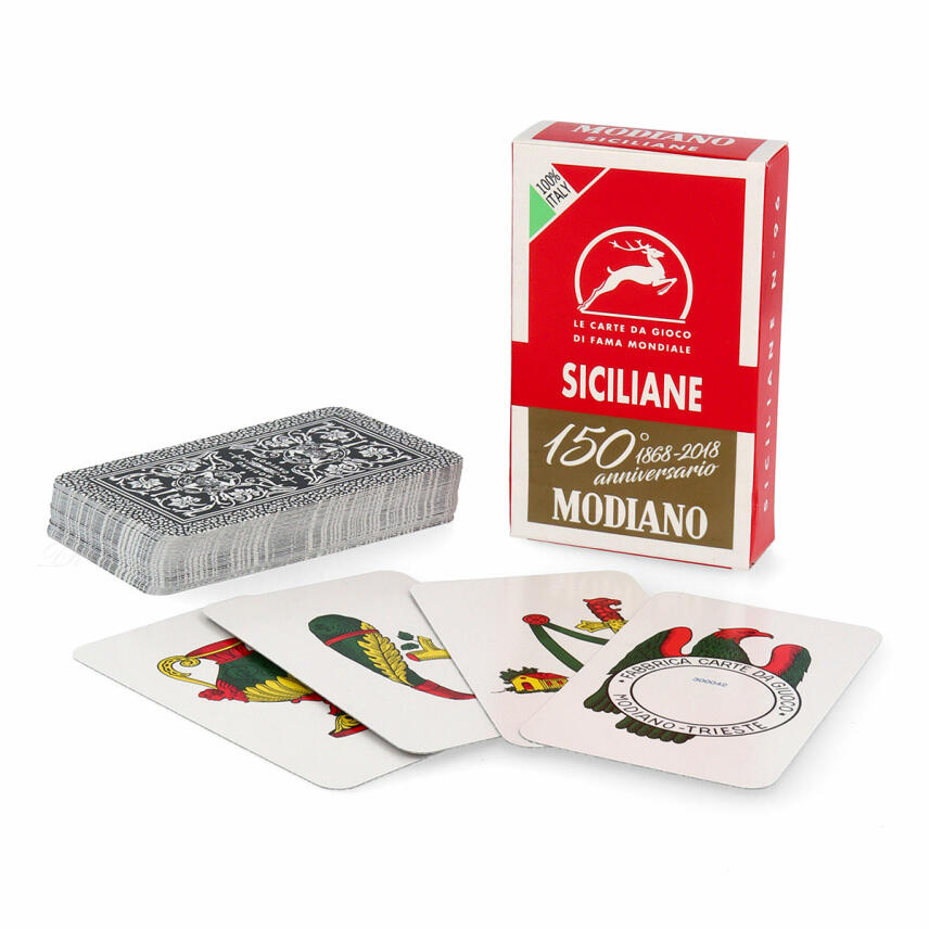 CARTE NAPOLETANE MODIANO plastificate CARDS Scopa Spielkarten Briscola Scopakart