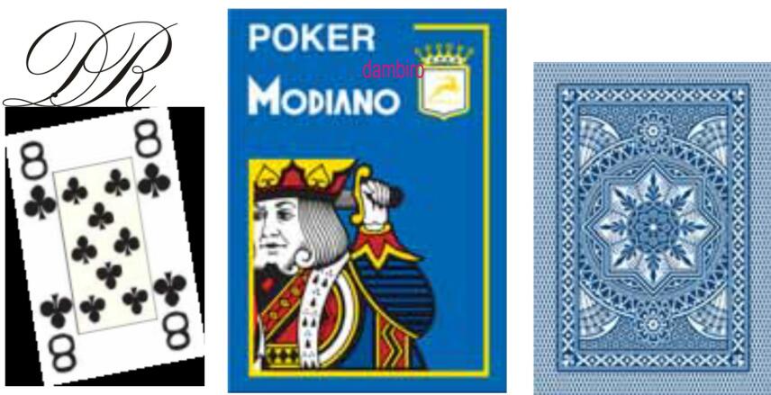Modiano cards 481 - Poker Cristallo 4 Index blue
