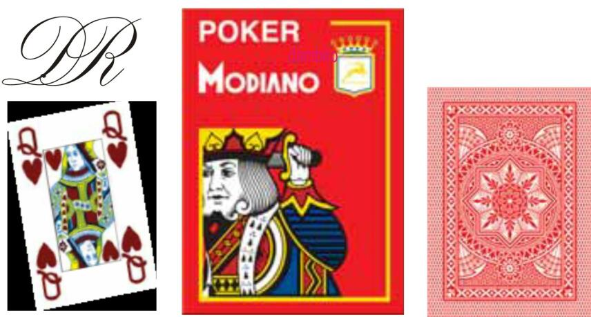 Modiano Playing Cards 482 - Poker Cristallo 4 Index red
