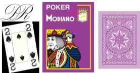 Modiano Spielkarten 484 - Poker Cristallo 4 Index viola