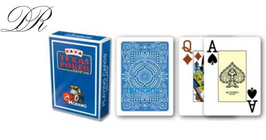 Modiano Spielkarten 481 Poker Cristallo 4 Index blau 