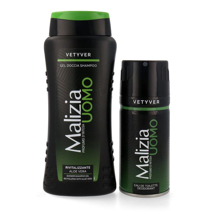 Malizia Uomo Vetyver Deodorant 150 ml &amp; Duschgel 250 ml Bi-Pack