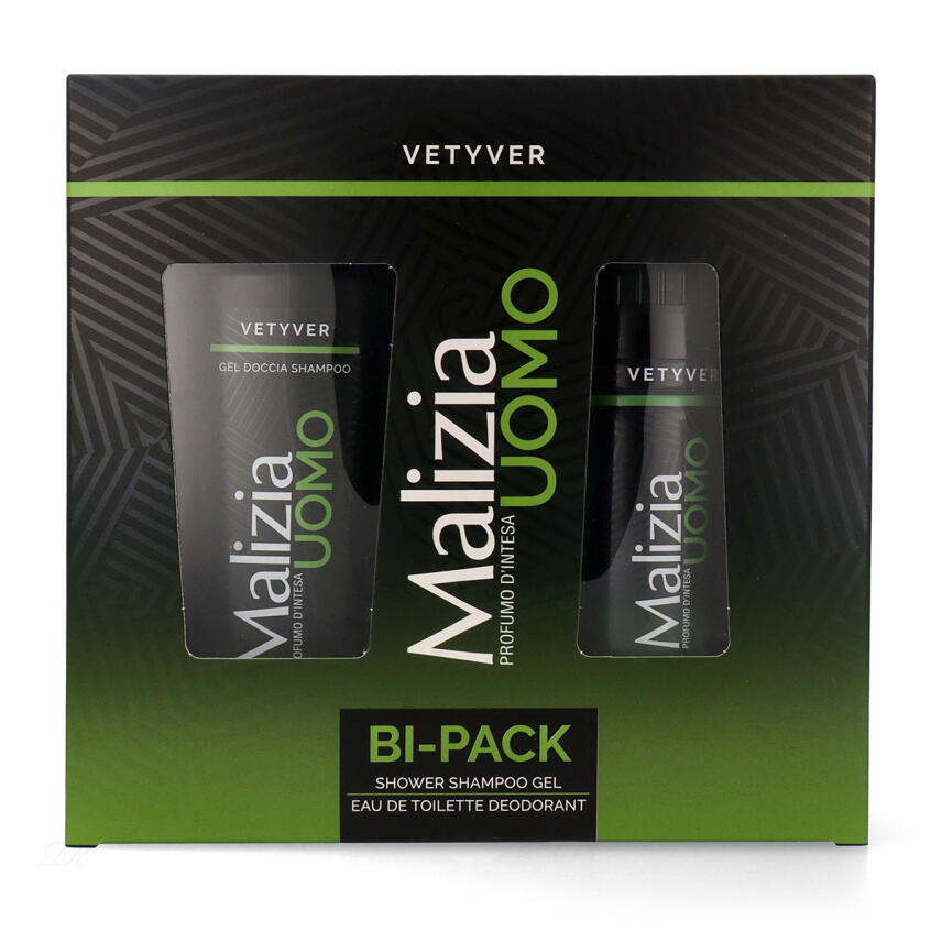 Malizia Uomo Vetyver Deodorant 150 ml &amp; Duschgel 250 ml Bi-Pack