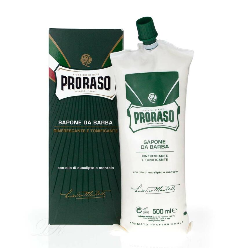 PRORASO Shaving Soap Eucalyptus Oil and Menthol Bag 500 ml