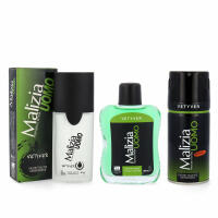 Malizia UOMO Vetyver Set Deodorant 150 ml, After Shave 100 ml & Eau de Toilette 50 ml