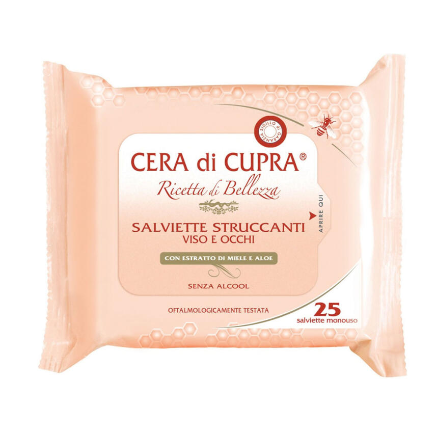 CERA di CUPRA - BEAUTY RECIPE - cleansing tissues FOR FACE AND EYES 25 pieces