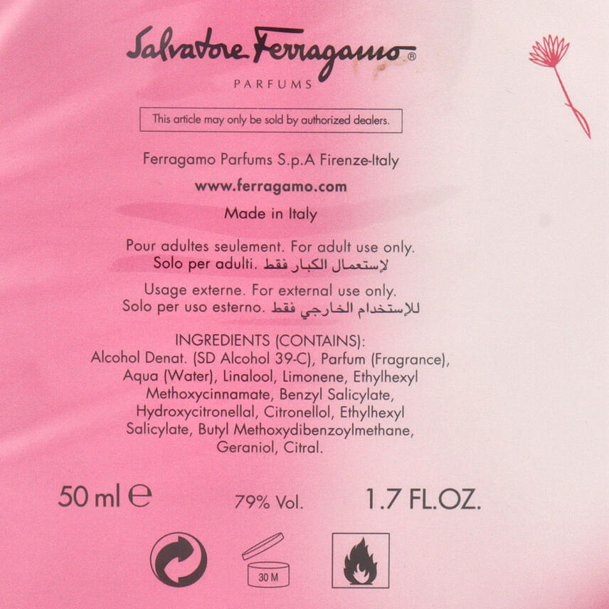 Salvatore Ferragamo incanto bloom Eau de Toilette 50ml femme
