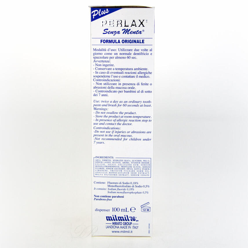 Perlax Omeo Natural toothpaste without mint Whitening Effect 100ml