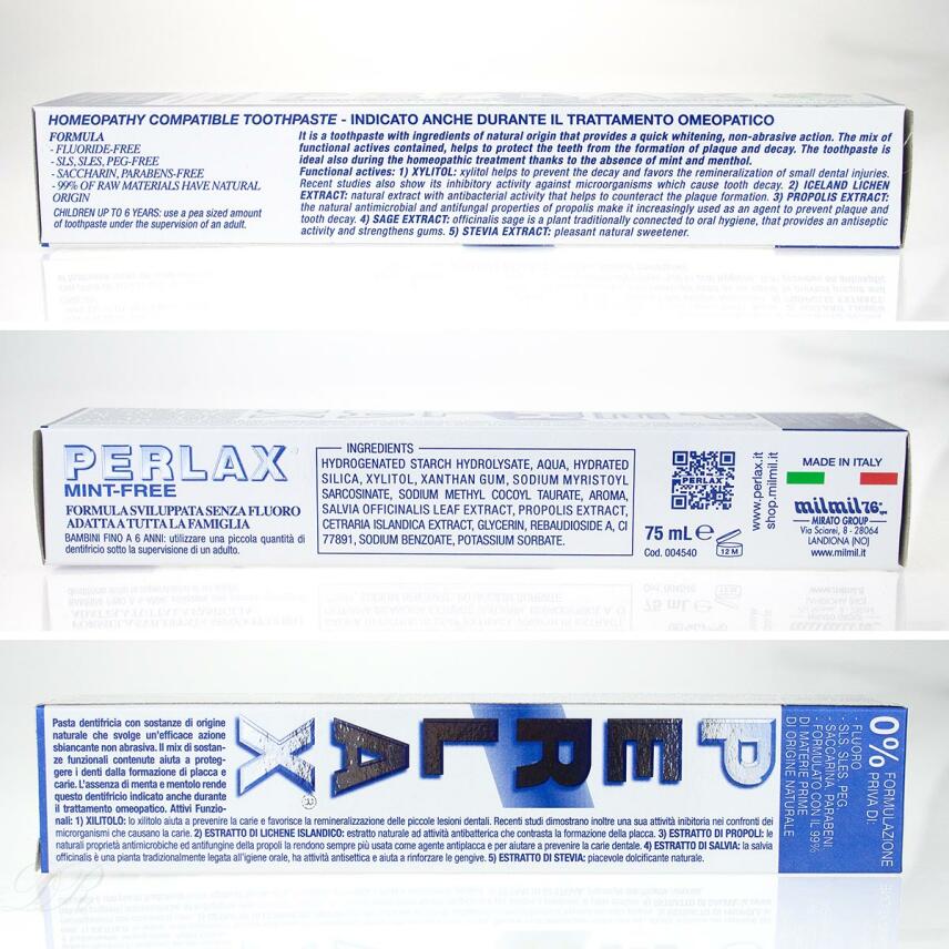 Perlax Omeo Nat&uuml;rliche Zahnpasta ohne Minze Whitening Effect 75ml