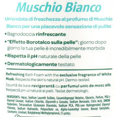 BOROTALCO bagno di talco Rinfrescante Badeschaum 450ml muschio bianco