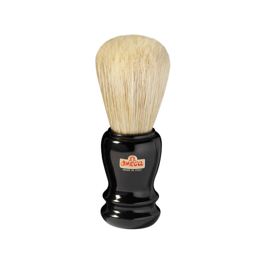 Omega Pure Bristle Shaving Brush 20106 black handle