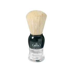 Omega shaving brush pure bristle handle 10072 black