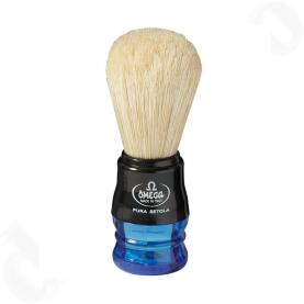 Omega shaving brush 10077 pure bristle - blue handle