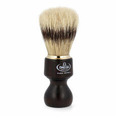 Omega 11126 Pure Bristle Shaving Brush - handle of Guibourtia wood