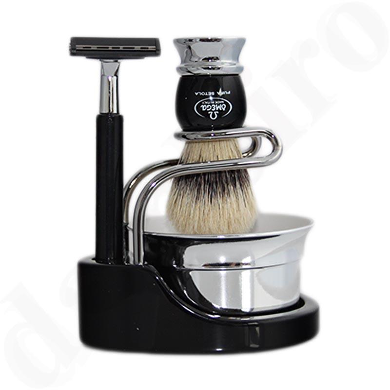 Omega om1648.12 Shaving set shaving brush bristle + moldings