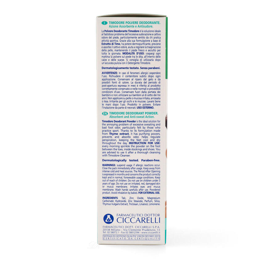 Dottor Ciccarelli Timodore Fu&szlig;puder gegen Schwei&szlig; 250 g