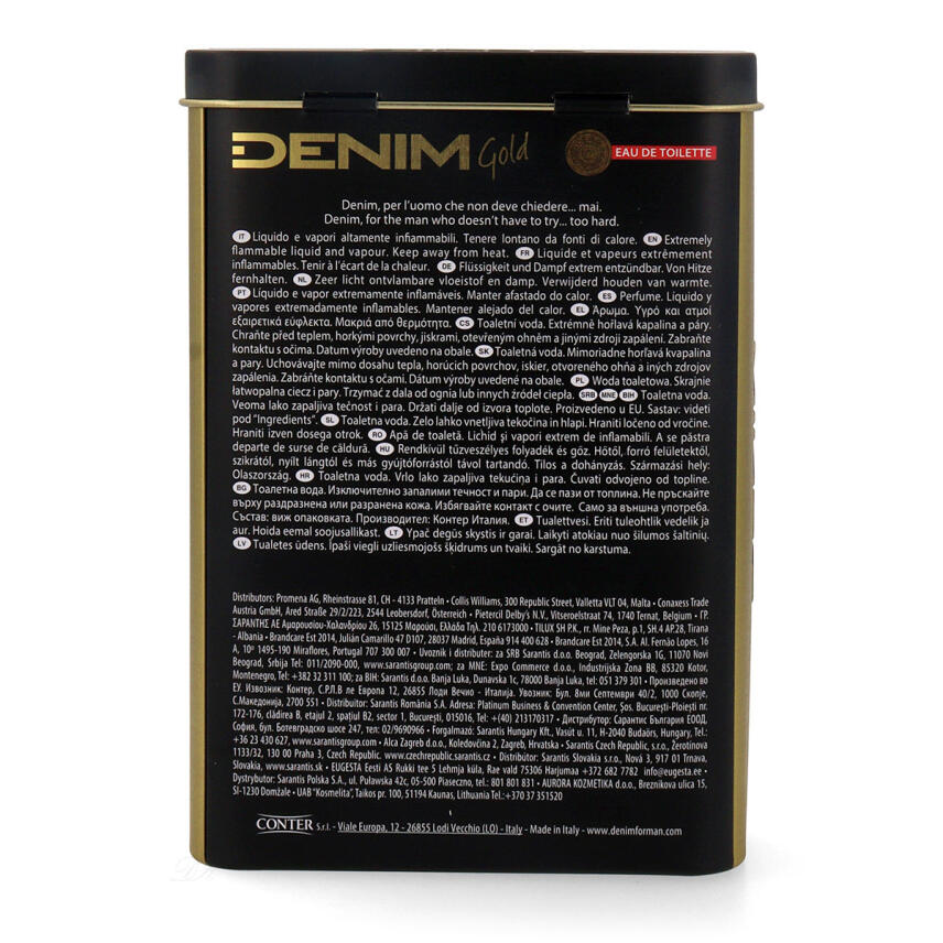 DENIM Gold Eau de Toilette Metal Box 100 ml