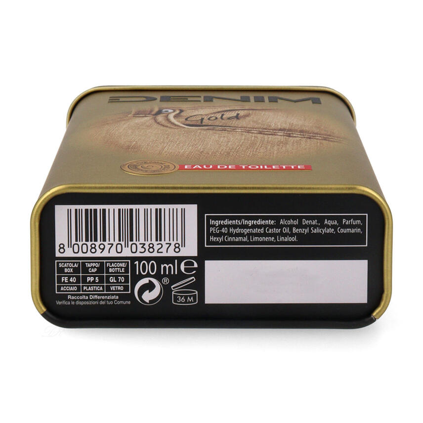 DENIM Gold Eau de Toilette Metal Box 100 ml