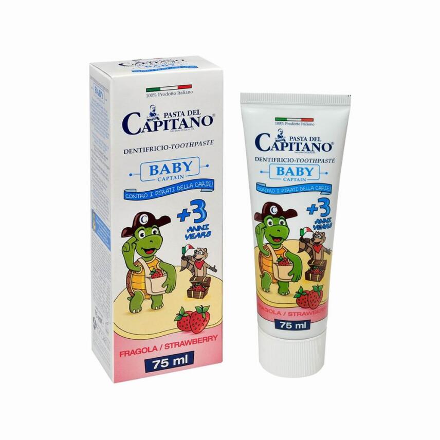 Pasta del Capitano Zahnpasta Erdbeere f&uuml;r Kinder ab 3 Jahren 75 ml