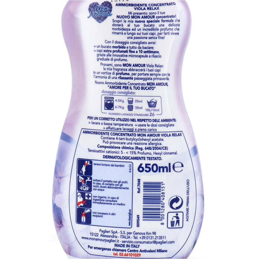 Paglieri Mon Amour Viola Relax Weichsp&uuml;ler 650 ml