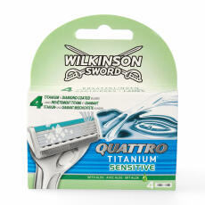 Wilkinson Sword Quattro Titanium Sensitive Klingen 4 St&uuml;ck